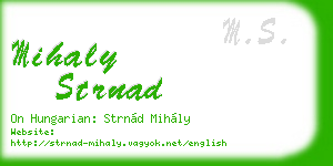 mihaly strnad business card